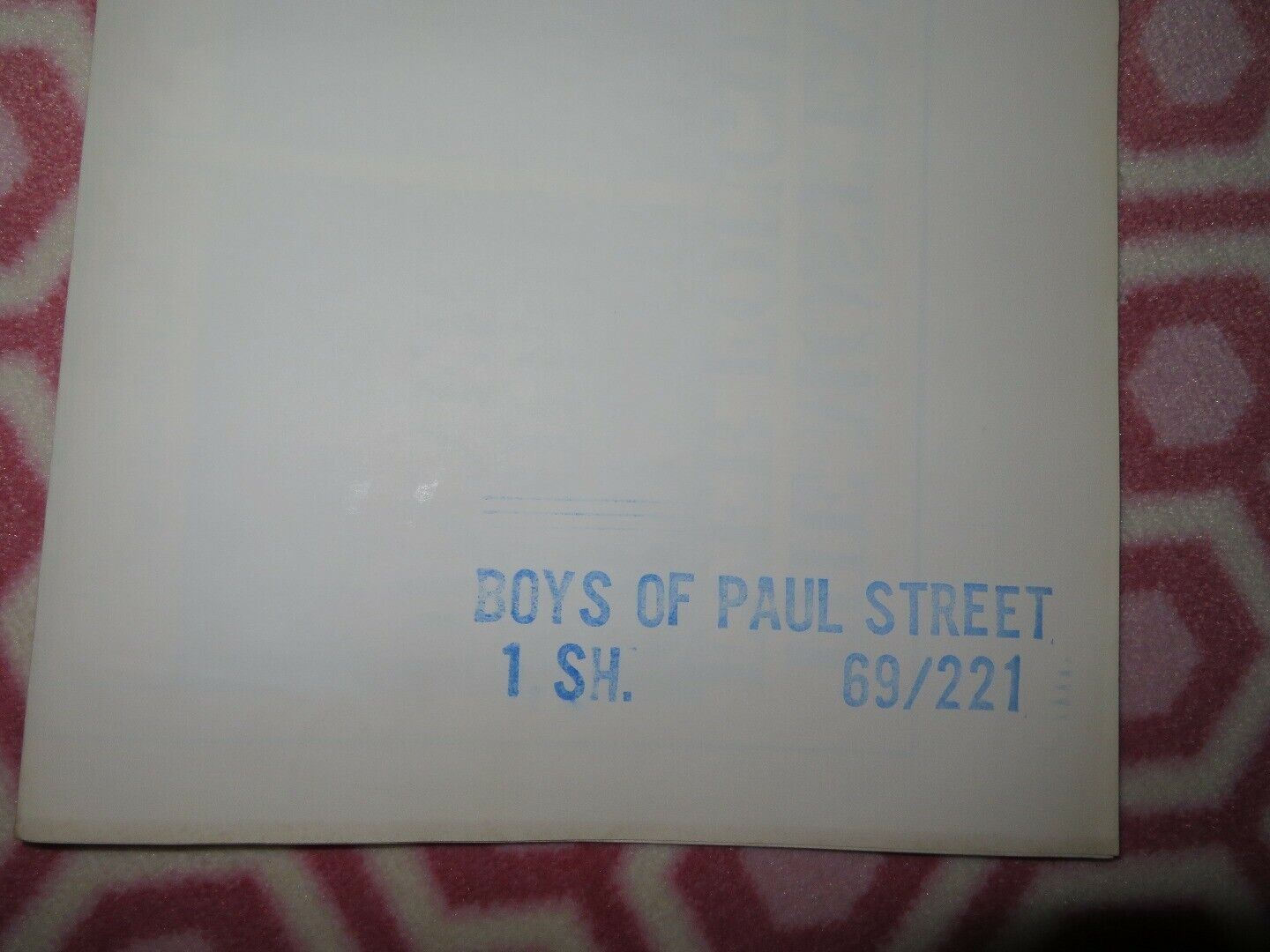 BOYS OF PAUL STREET  US ONE SHEET POSTER ANTHONY KEMP WILLIAM BURLEIGH 1969