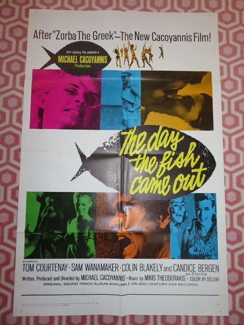 THE DAY THE FISH CAME OUT US ONE SHEET POSTER TOM COURTENAY SAM WANAMAKER 1967