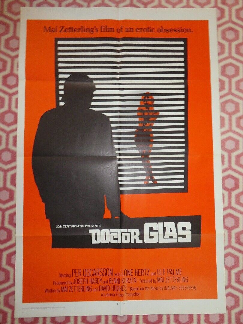 DOCTOR GLASS US ONE SHEET POSTER PETER OSCARSSON LONE HERTZ 1968