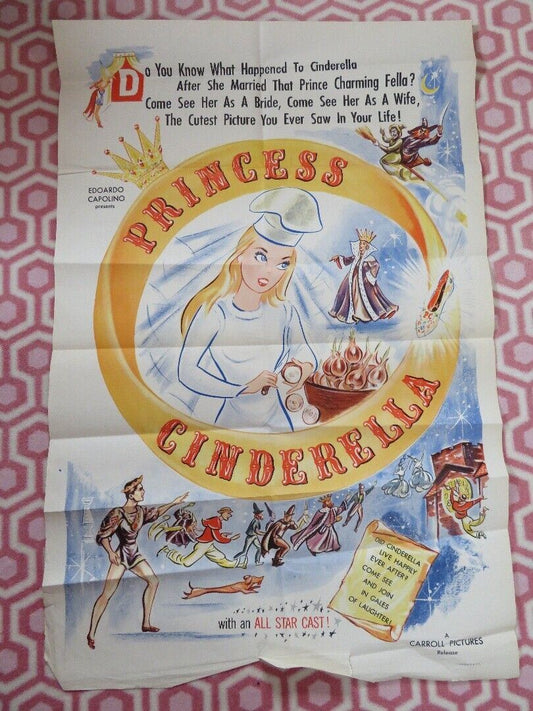 PRINCESS CINDERELLA Cenerentola e il signor Bonaventura US ONE SHEET POSTER '55