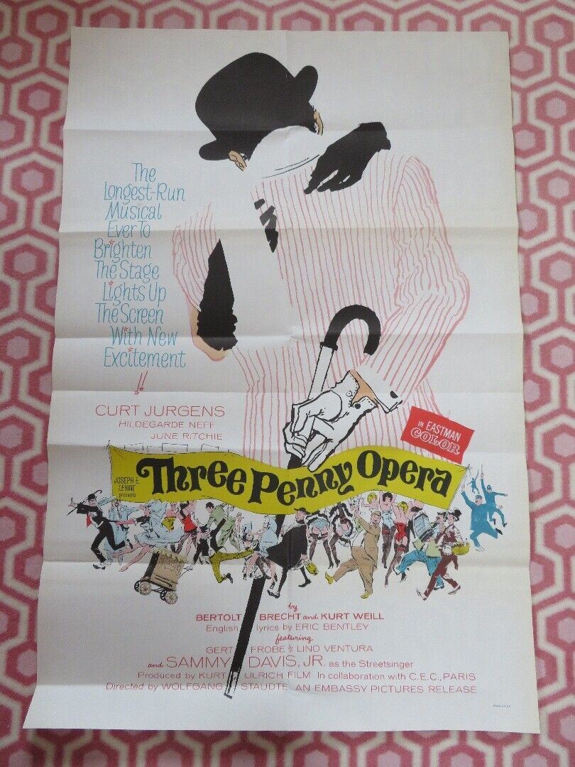 THREE PENNY OPERA  US ONE SHEET POSTER CURD JURGENS 1963