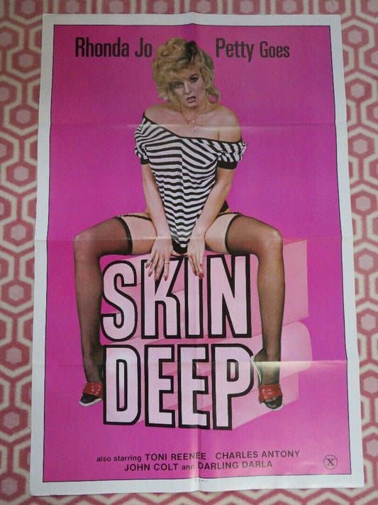 SKIN DEEP ADULT FOLDED US ONE SHEET POSTER RHONDA JO PETTY GOES 1982