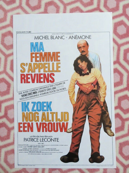 MA FEMME S'APPELLE REVIENS BELGIUM (21.5"x14") POSTER MICHEL BLANC 1982