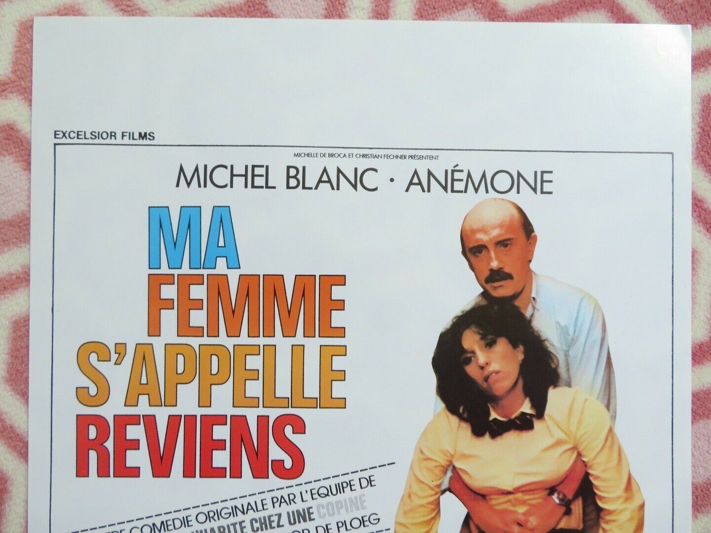 MA FEMME S'APPELLE REVIENS BELGIUM (21.5"x14") POSTER MICHEL BLANC 1982