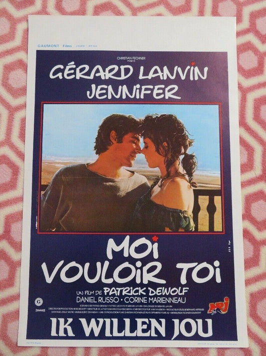 MOI VOULOIR TOI  BELGIUM (21.5"x14.5") POSTER  GERARD LANVIN JENNIFER 1985