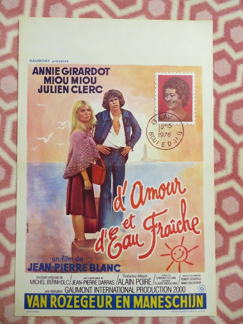 D'AMOUR ET D'EAU FRAICHE / Love and Cool Water BELGIUM (21.5"x14.5") POSTER 1976