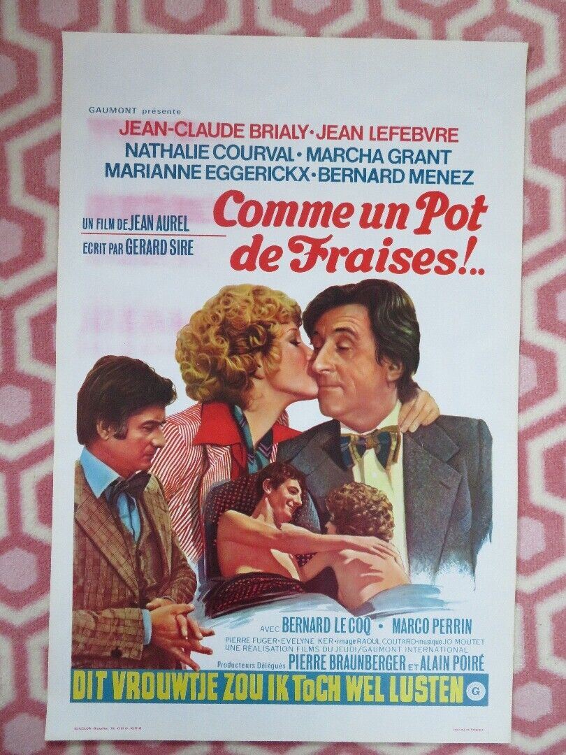 COMME UN POT DE FRAISES!.. BELGIUM (21.5"x14.5") POSTER JEAN -CLAUDE BRIALY '74