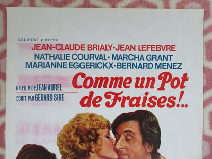 COMME UN POT DE FRAISES!.. BELGIUM (21.5"x14.5") POSTER JEAN -CLAUDE BRIALY '74