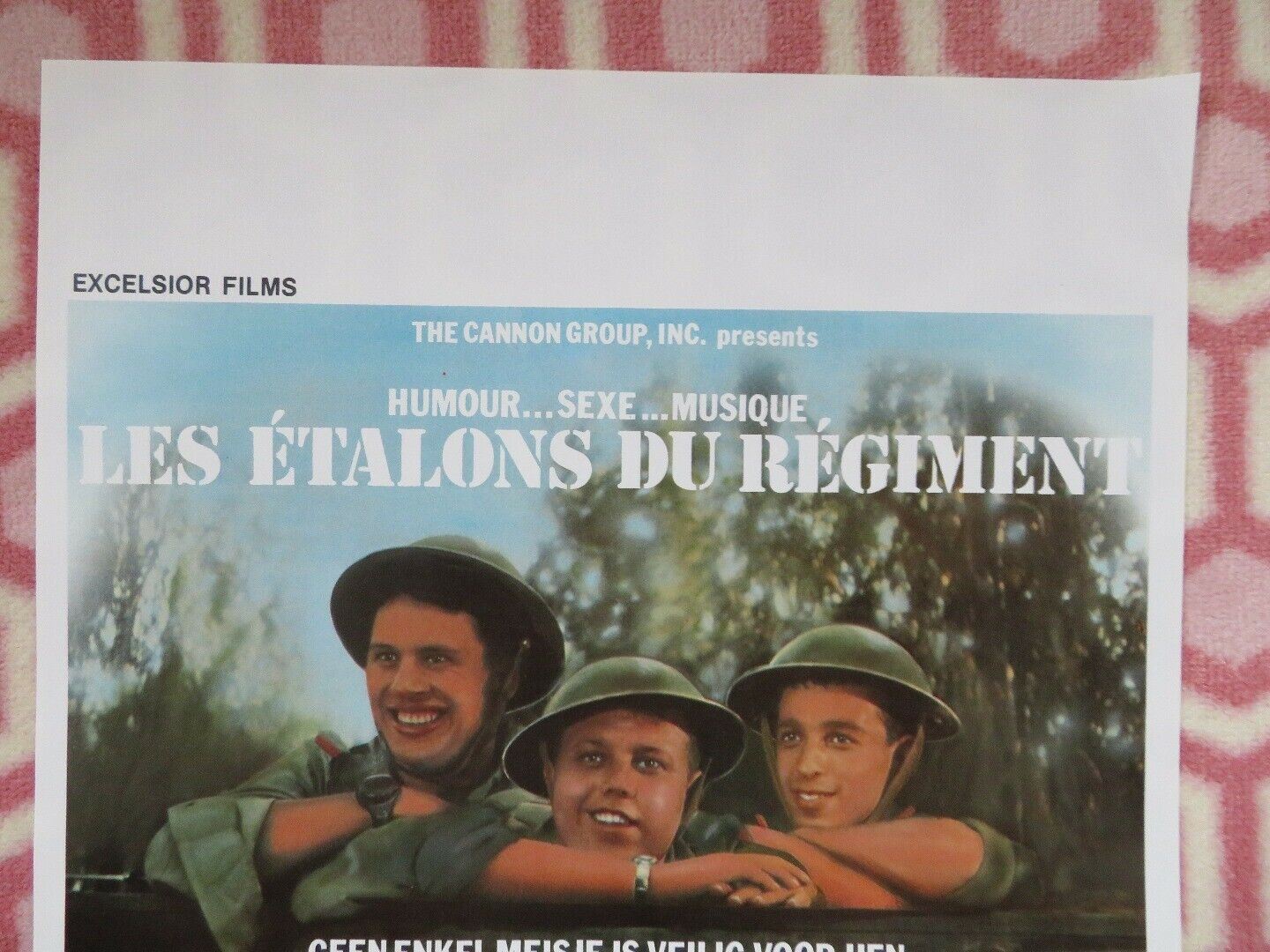 LES ETALONS DU REGIMENT / Private Popsicle BELGIUM (21"x13.5") POSTER 1982