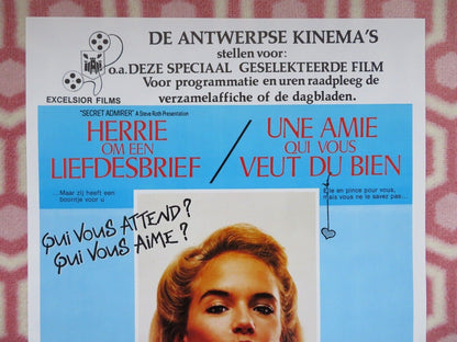 SECRET ADMIRER BELGIUM (21.5"x14") POSTER C. THOMAS HOWELL LORI LOUGHLIN 1985