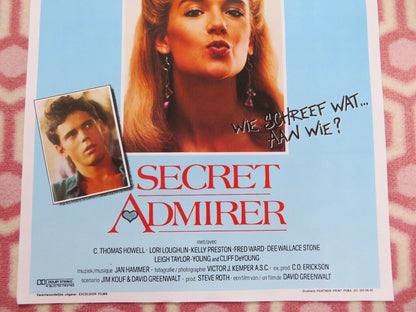 SECRET ADMIRER BELGIUM (21.5"x14") POSTER C. THOMAS HOWELL LORI LOUGHLIN 1985