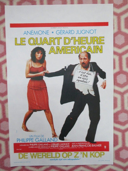 LE QUART D'HEURE AMERICAIN BELGIUM (21"x14") POSTER  ANEMONE GERARD JUGNOT 1982