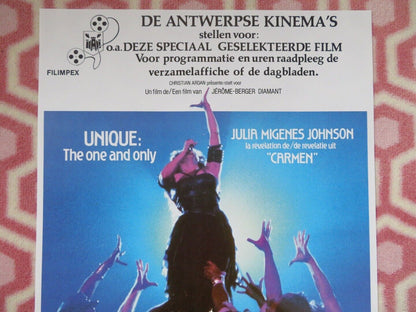 L'UNIQUE BELGIUM (21.5"x14") POSTER JULIA MIGENES JOHNSON SAMI FREY 1986