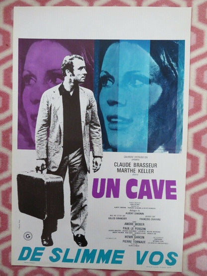 UN CAVE / A Loser BELGIUM (21.5"x14.5") POSTER CLAUDE BRASSEUR MARTHE KELLER '72