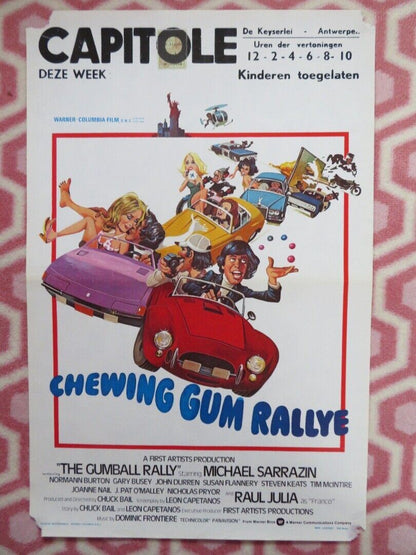 CHEWING GUM RALLYE /The Gumball Rally BELGIUM (21.5"x14") POSTER M LSARRAZI 1976