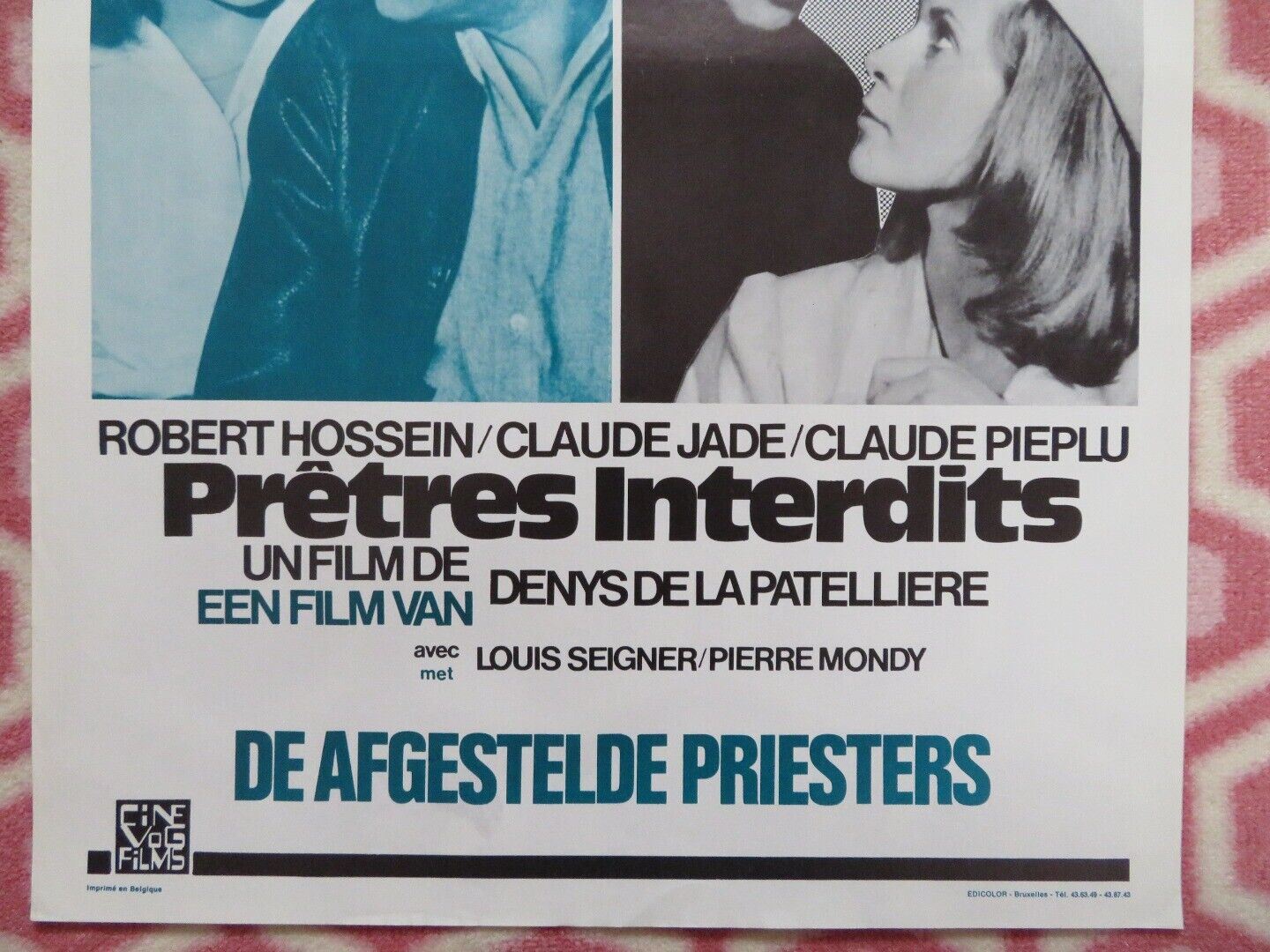 PRETRES INTERDITS / Forbidden Priests  BELGIUM (21.5"x14.5") POSTER 1973