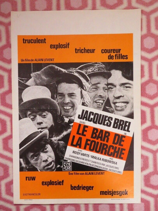 LE BAR DE LA FOURCHE / The Bar at the Crossing  BELGIUM (21.5"x14.5") POSTER '72