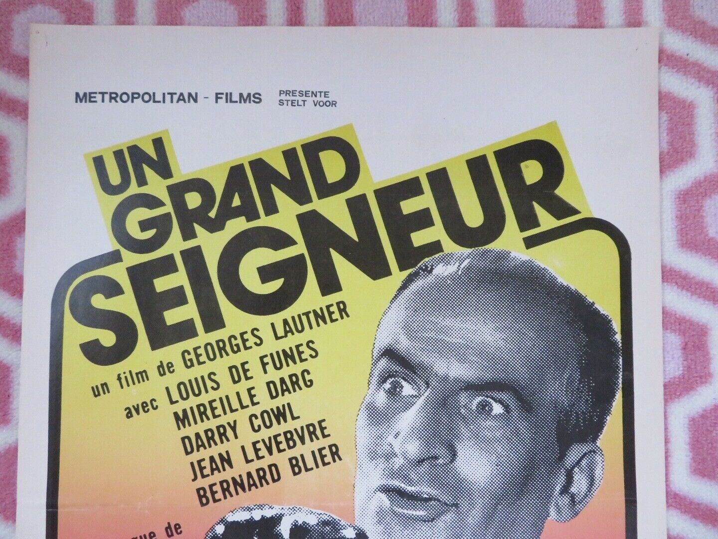 UN GRAND SEIGNEUR BELGIUM (21.5"x14.5") POSTER LOUIS DE FUNES 1965