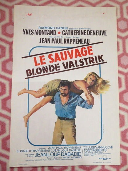 LE SAUVAGE / Lovers Like Us BELGIUM (21.5"x14.5") POSTER YVES MONTAND 1975