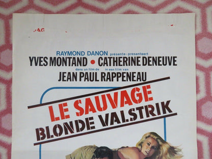 LE SAUVAGE / Lovers Like Us BELGIUM (21.5"x14.5") POSTER YVES MONTAND 1975