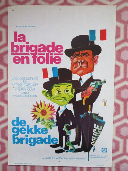 LA BRIGADE EN FOLIE  BELGIUM (21.5"x14.5") POSTER JACQUES DUFILHO 1973