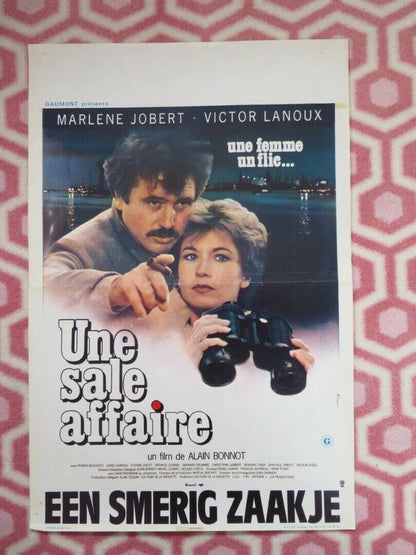 UNE SALE AFFAIRE BELGIUM (21.5"x14.5") POSTER VICTOR LANOUX  MARLENE JOBERT 1981