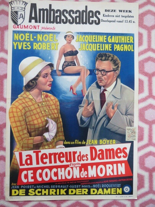 LA TERREUR DES DAMES / The Terror with Women  BELGIUM (21"x14") POSTER 1956