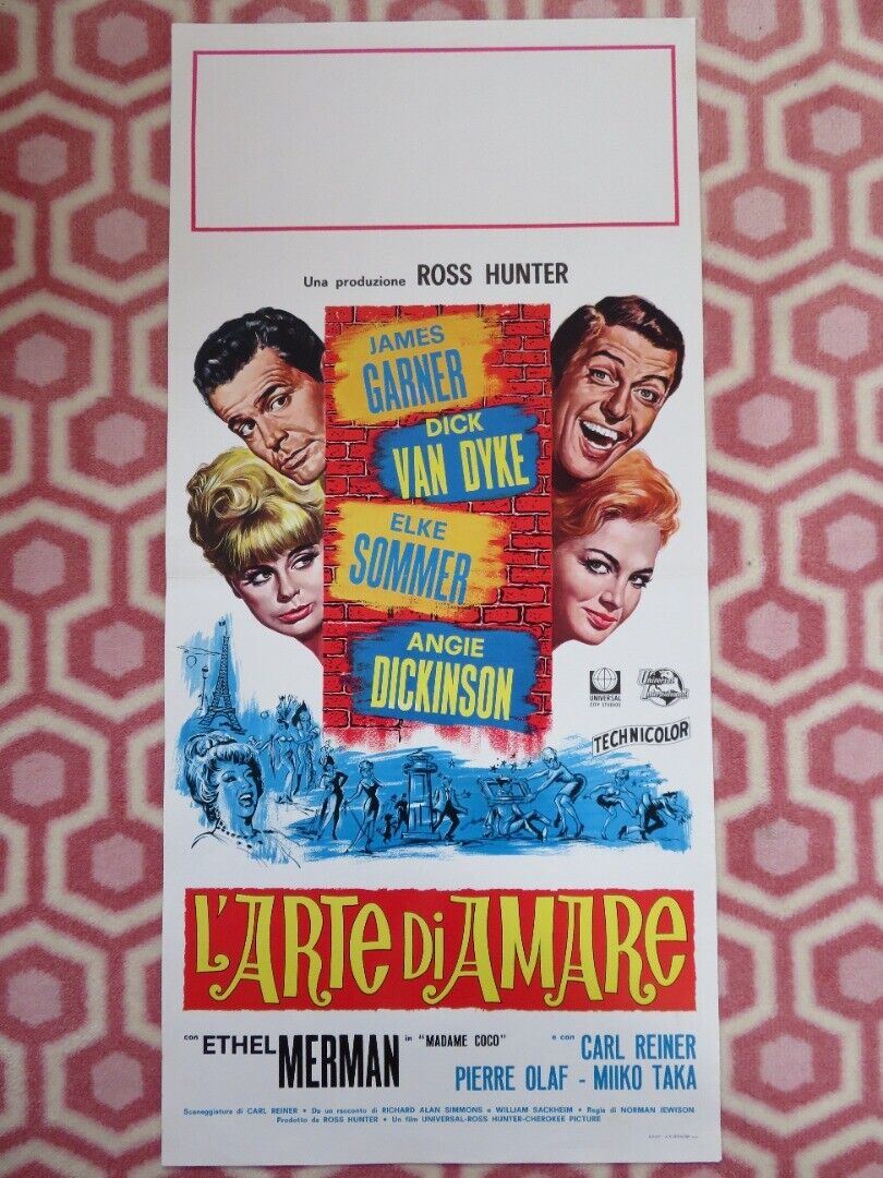 MADAME COCO/ The Art of Love  ITALIAN LOCANDINA (27.5"x 13") POSTER J GARNER '65