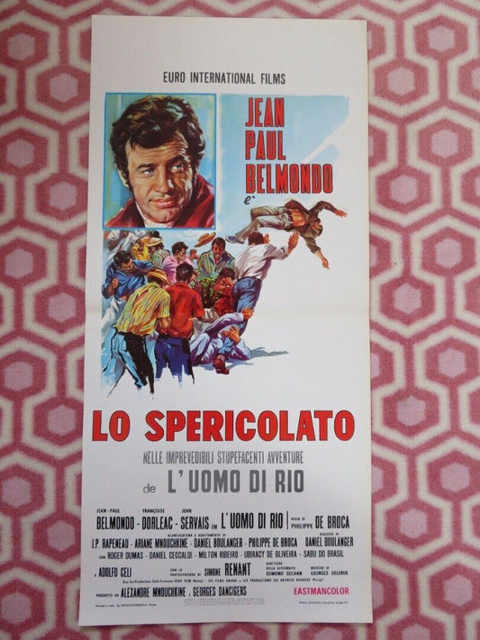 That Man from Rio  ITALIAN LOCANDINA (27.5"x 13") POSTER JEAN-PAUL BELMONDO 1964