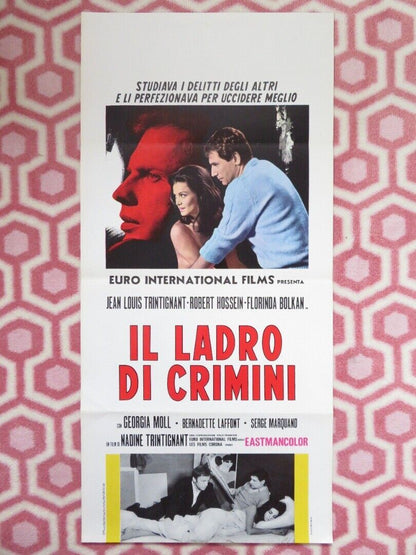 IL LADRO DI CRIMINI/ Crime Thief ITALIAN LOCANDINA (27.5"x 13") POSTER 1969