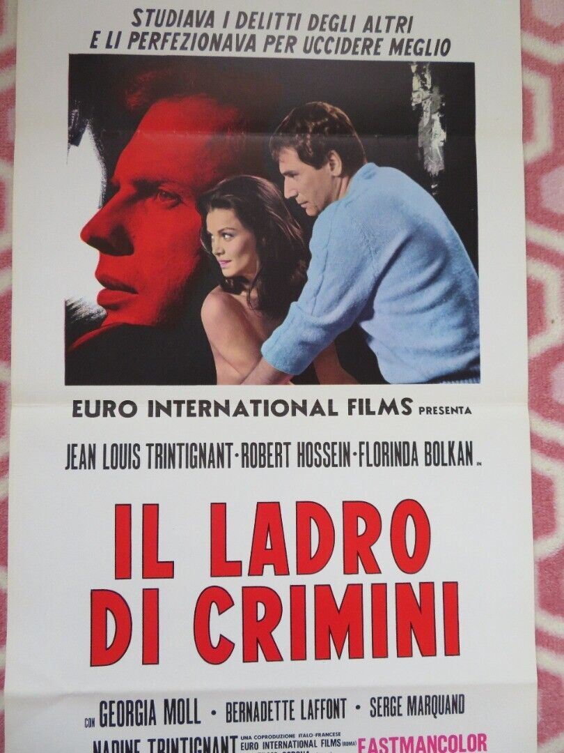 IL LADRO DI CRIMINI/ Crime Thief ITALIAN LOCANDINA (27.5"x 13") POSTER 1969