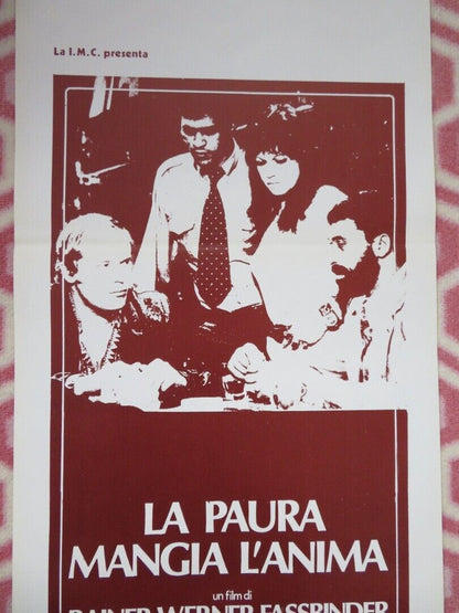 LA PAURA MANGIA L'ANIMA ITALIAN LOCANDINA (27.5"x 13") POSTER RAINER WERNER 1974