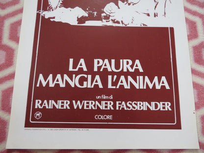 LA PAURA MANGIA L'ANIMA ITALIAN LOCANDINA (27.5"x 13") POSTER RAINER WERNER 1974