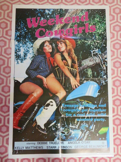 WEEKEND COWGIRLS ADULT FOLDED US ONE SHEET POSTER DEBBIE TRUELOVE 1982