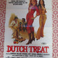 DUTCH TREAT (38" x 25") ADULT FOLDED US ONE SHEET POSTER CARRAH MAJOR 1977