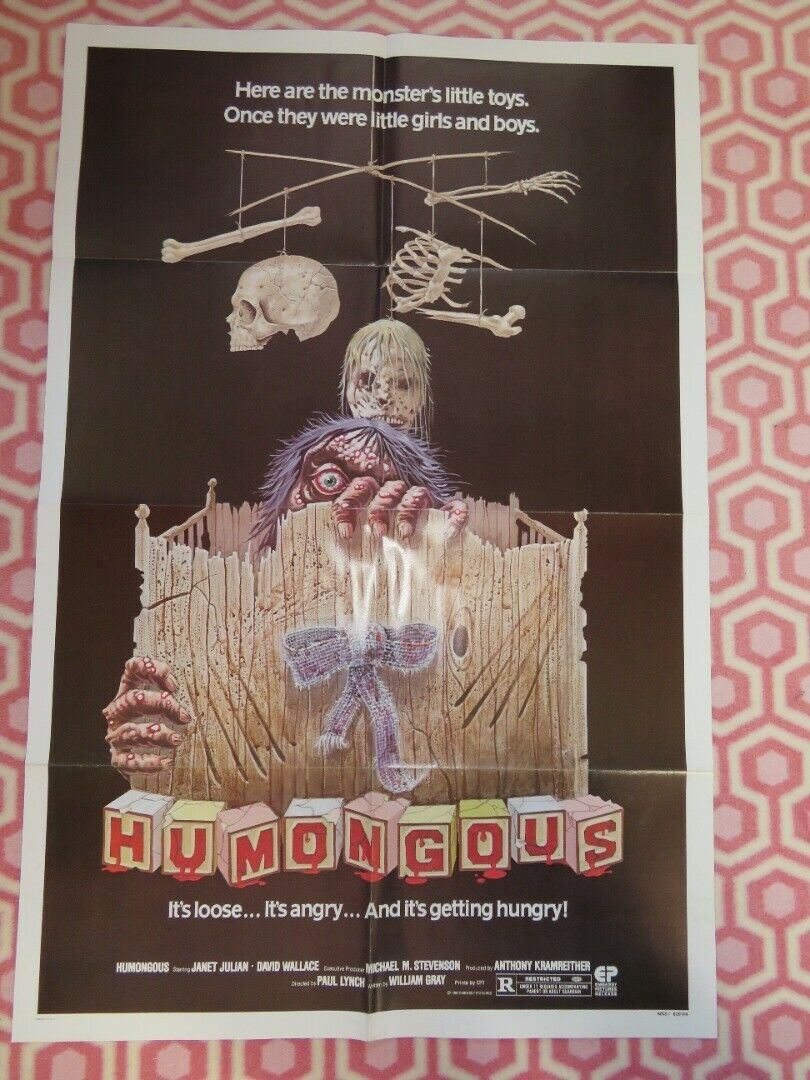 HUMONGUS  FOLDED US ONE SHEET POSTER DAVID WALLACE JANET JULIAN 1982