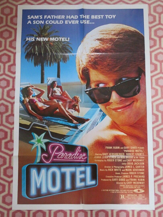 PARADISE MOTEL  FOLDED US ONE SHEET POSTER GARY HERSHBERGER ROBERT KRANTZ 1985