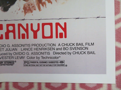 CHOKE CANYON FOLDED US ONE SHEET POSTER STEPHEN COLLINS JANET JULIAN 1986