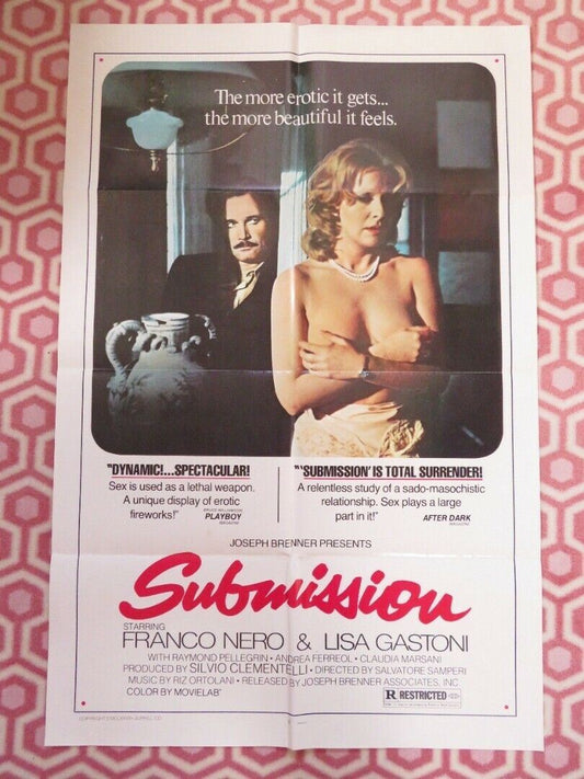 SUBMISSION  FOLDED US ONE SHEET POSTER FRANCO NERO LISA GASTONI 1976