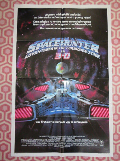 SPACEHUNTER: ADVENTURES IN THE FORBIDDEN  ZONE  FOLDED US ONE SHEET POSTER 1983