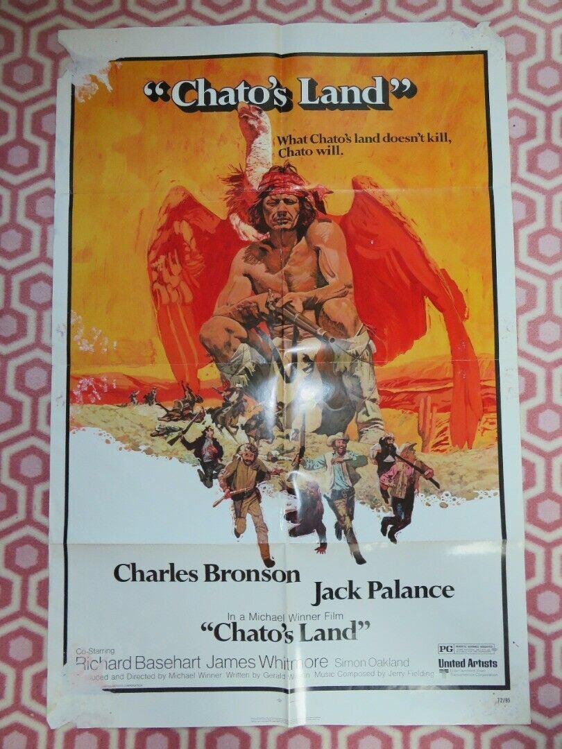 CHATO'S LAND FOLDED US ONE SHEET POSTER CHARLES BRONSON JACK PALANCE 1972