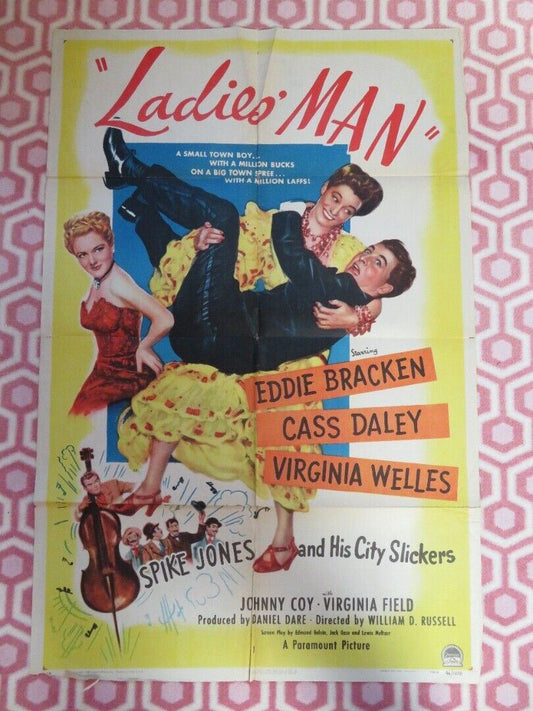 LADIES' MAN  FOLDED US ONE SHEET POSTER EDDIE BRACKEN CASS DAILEY 1947