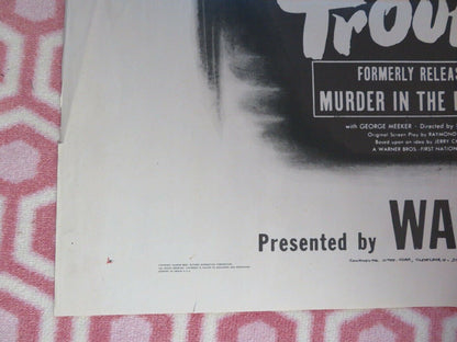 BORN FOR TROUBLE /Murder in the Big House FOLDED US ONE SHEET POSTER 1942