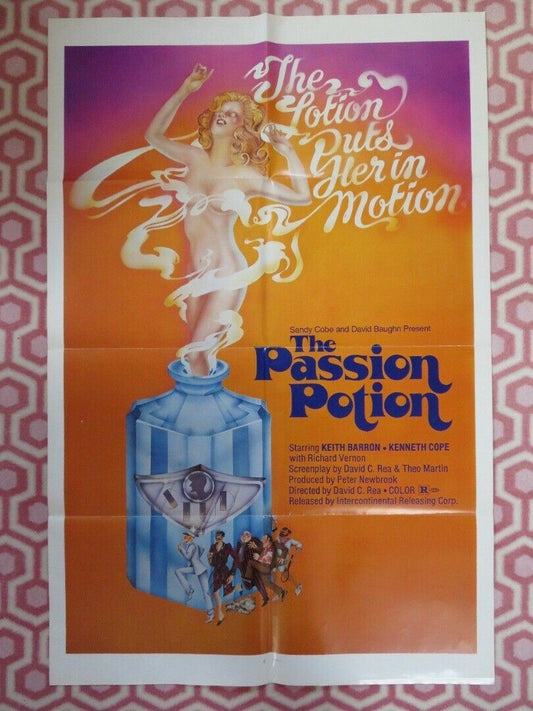 THE PASSION POTION FOLDED US ONE SHEET POSTER KEITH BARRON KENNETH COPE 1971