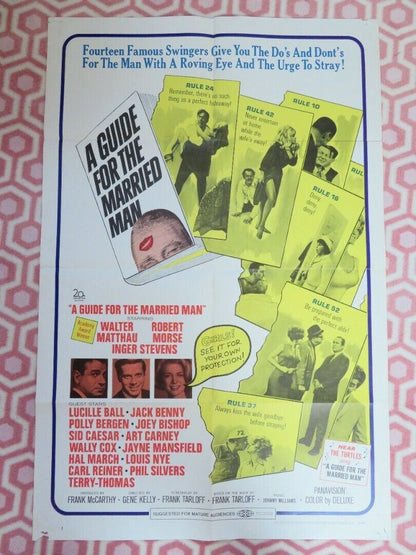 GUIDE FOR A MARRIED MAN FOLDED US ONE SHEET POSTER WALTER MATTHAU 1967