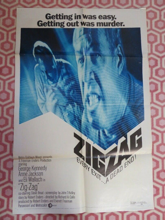 ZIG ZAG FOLDED US ONE SHEET POSTER GEORGE KENNEDY ANNE JACKSON 1970