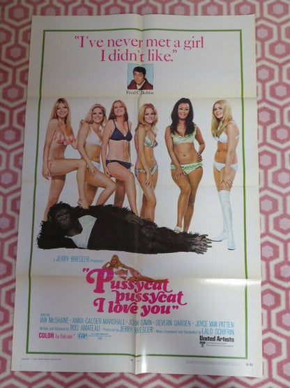 PUSSYCAT PUSSYCAT I LOVE YOU FOLDED US ONE SHEET POSTER IAN MCSHANE 1970