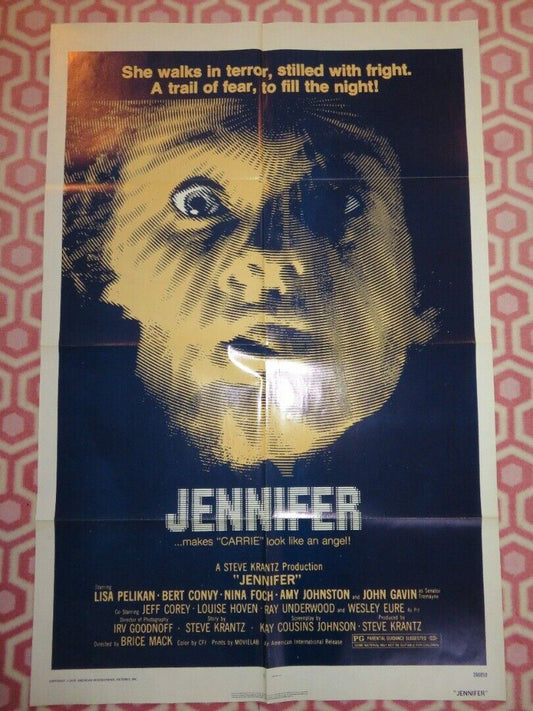 JENNIFER FOLDED US ONE SHEET POSTER BERT CONVYLISA PELIKAN 1978