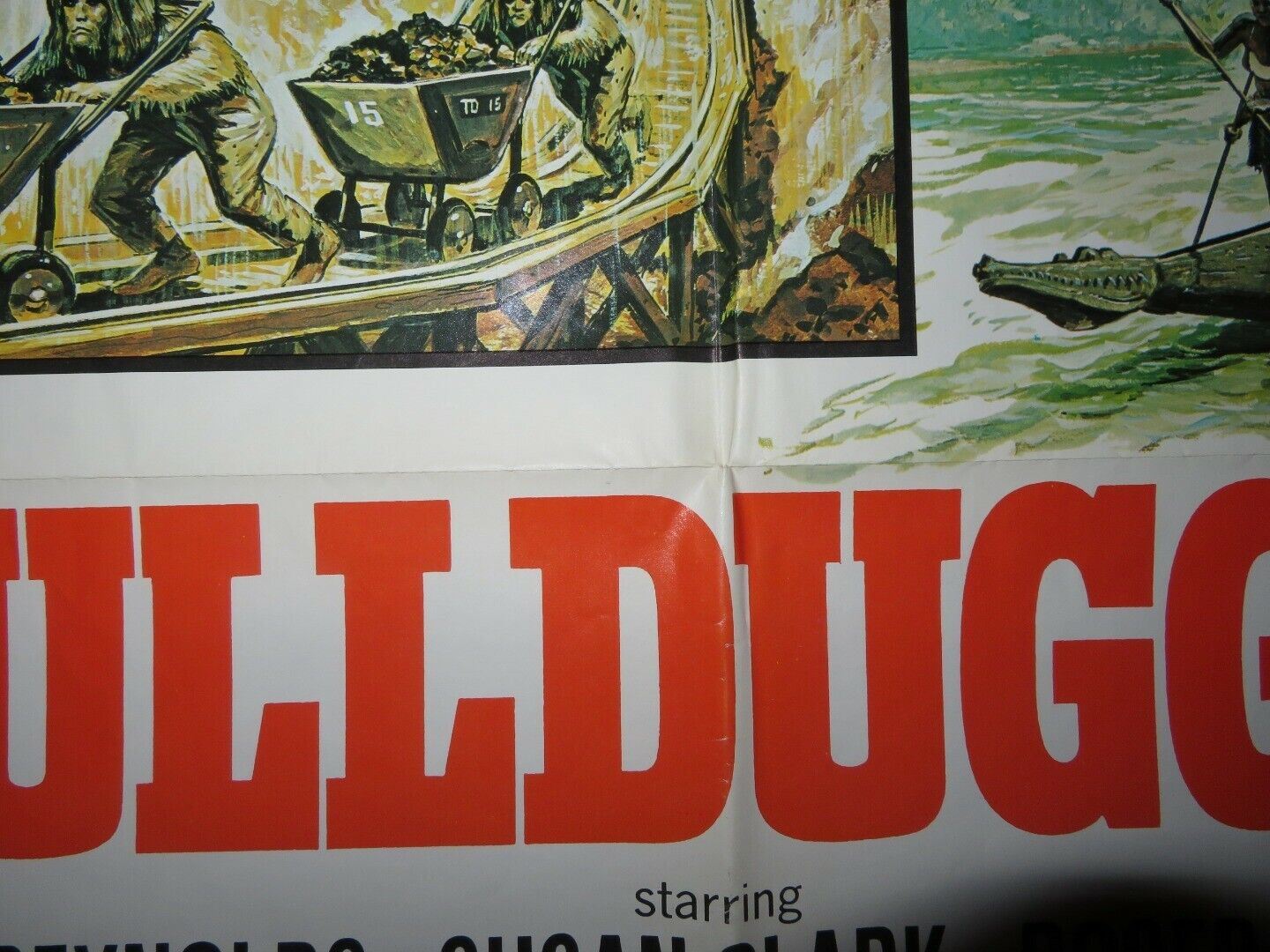 SKULLDUGGERY  FOLDED US ONE SHEET POSTER BURT REYNOLDS SUSAN CLARK 1970