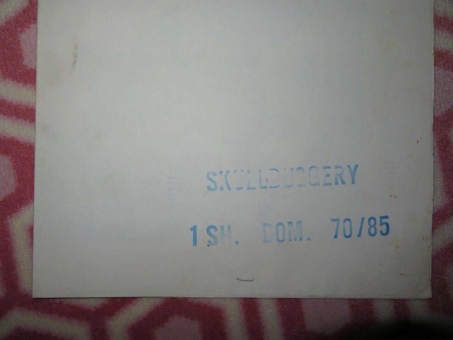 SKULLDUGGERY  FOLDED US ONE SHEET POSTER BURT REYNOLDS SUSAN CLARK 1970